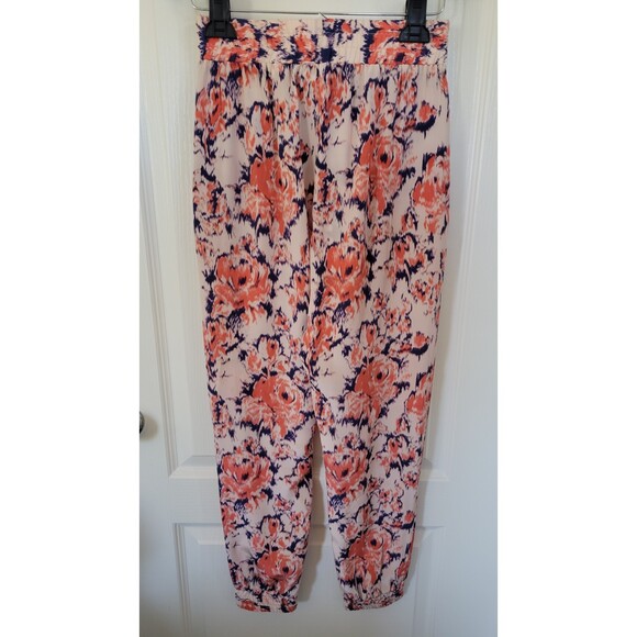 Women's Tucker Silk Colorful Floral Print Pants - Picture 2 of 4